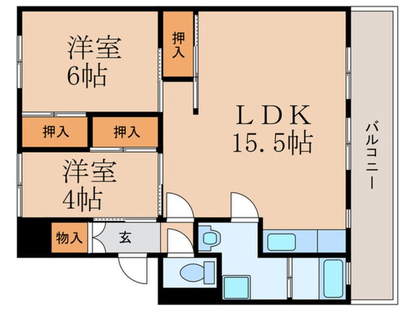 間取図 サルヴァトーレ本城Ⅱ