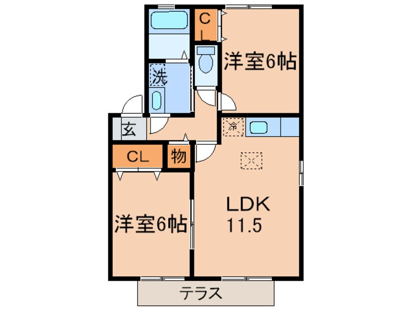 間取図 ジュネスＫ　Ｂ棟