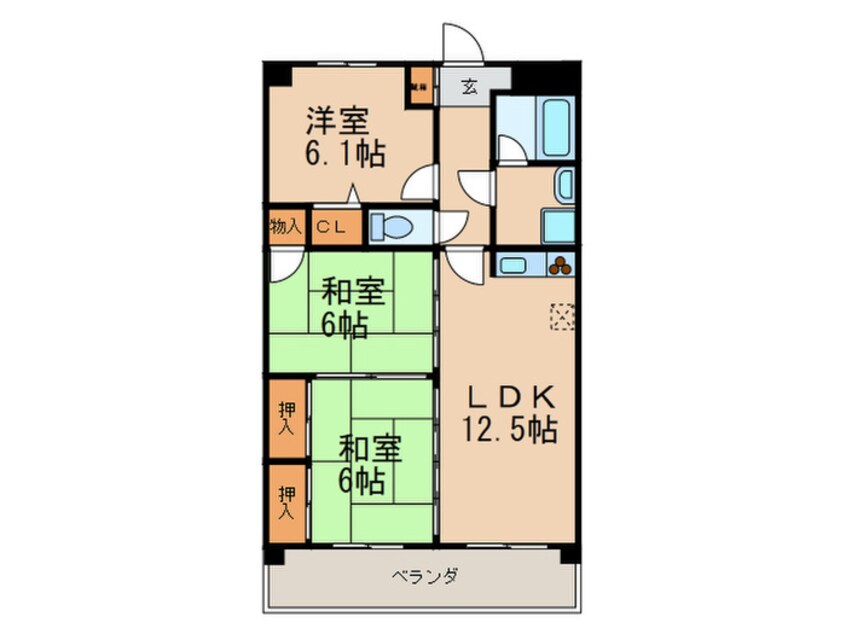 間取図 グリーンハイツ須恵