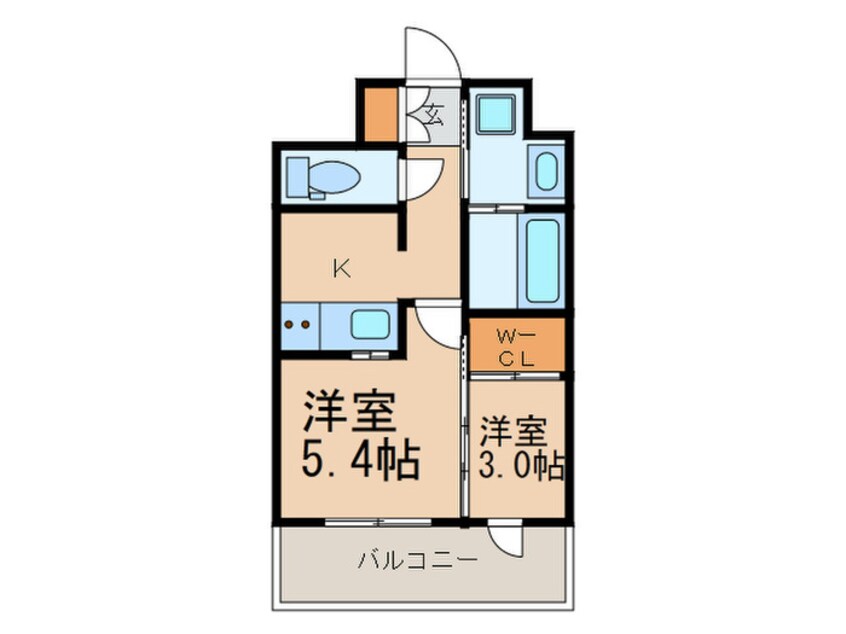 間取図 ｴﾝｸﾚｽﾄ博多駅前ＡＲＴ（405）