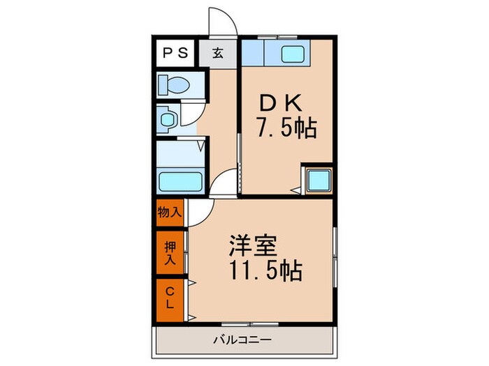 間取り図 リバーサイド東櫛原