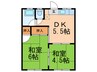 中村アパート 2DKの間取り