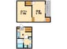 グランショア千代 1Kの間取り
