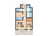 ｴﾝｸﾚｽﾄ博多駅前ＡＲＴ（505） 2Kの間取り