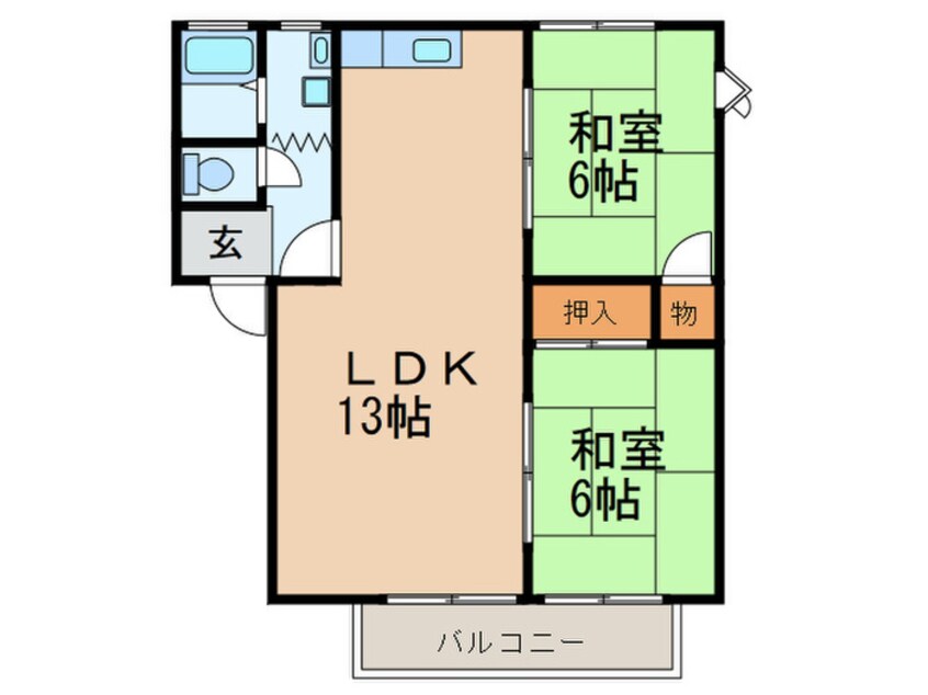 間取図 フレグランス南町 Ｆ棟