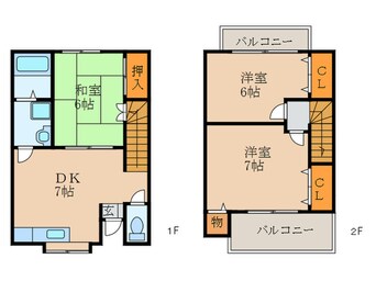 間取図 ハーモニーハイツＥ棟