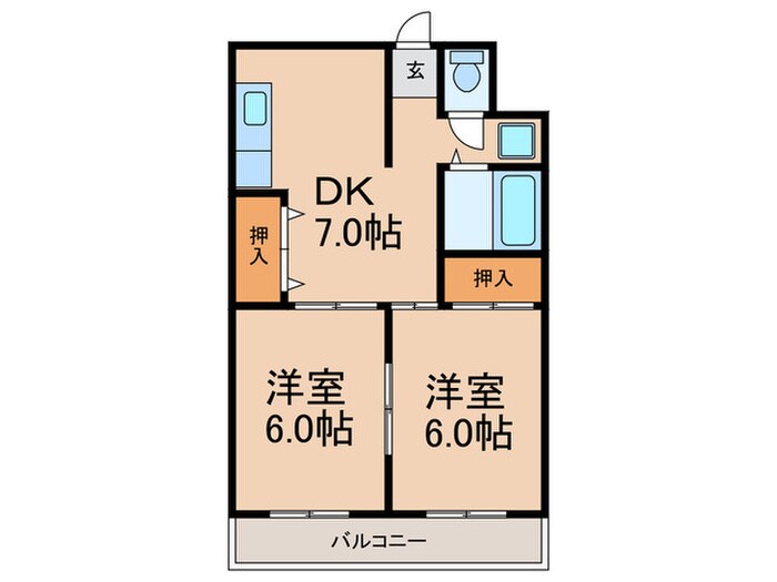 間取り図 プレリュ－ド篠栗Ⅰ