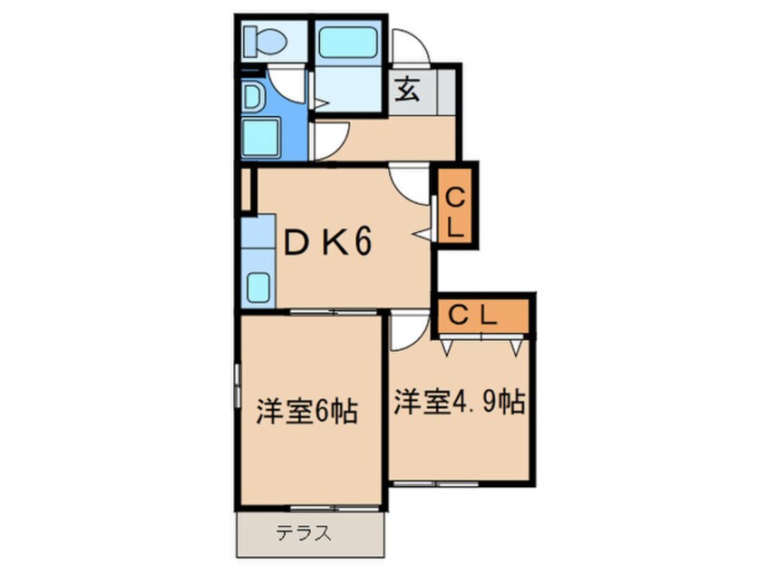 間取図 ソレイユ遠賀 Ｄ