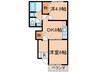 ミルデハイム　Ｃ 2DKの間取り