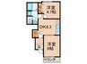ファミーユM Ａ 2DKの間取り