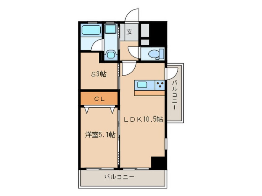 間取図 ザ・ヒルズ戸畑