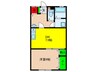 荒江コーポ 1DKの間取り