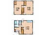 中尾1丁目戸建 2LDKの間取り