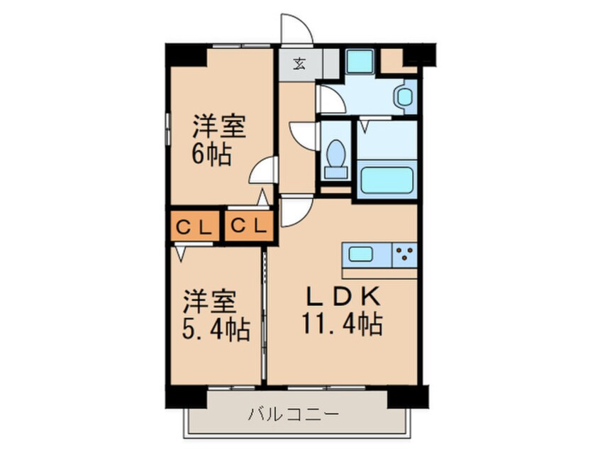 間取図 ムーンリバー久留米駅南