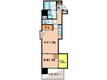 間取図 ｱｸﾀｽ天神ｾﾝﾄﾗﾙﾀﾜ-Ⅱ(601)