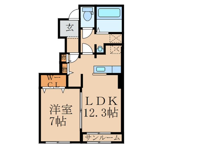 間取り図 サンデリアーナ糒B