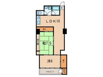 間取図 福岡リバ－キャッスル(509)