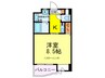 セレステ筑紫丘 1Kの間取り