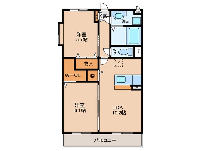 間取り図 コモ－ドⅡ