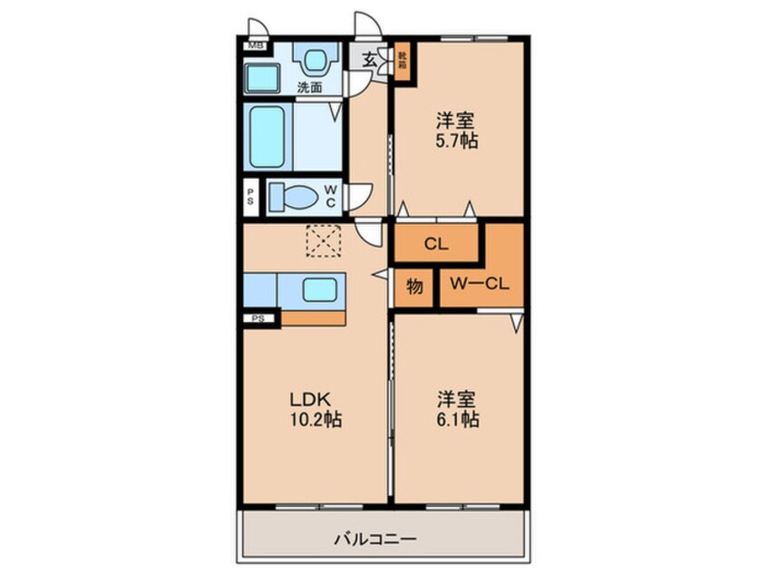 間取図 コモ－ドⅡ