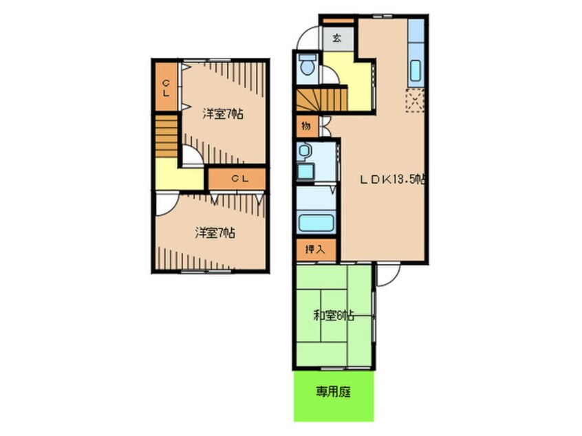 間取図 テラスハウス青葉Ｂ