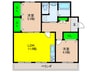HIIKAWA APARTMENT 2LDKの間取り