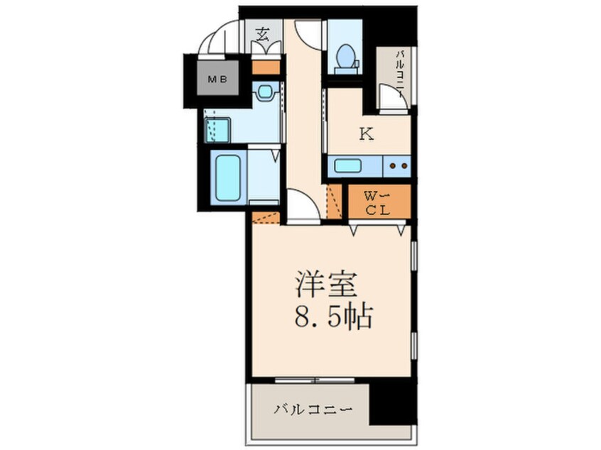 間取図 ｱｰｽｺｰﾄＹｓｼﾃｨ片野新町