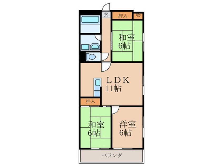 間取図 センチュリ－ヤハタ