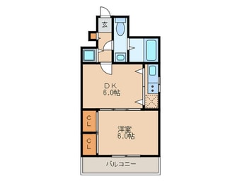 間取図 エステートモア姪浜(603)