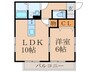 レミエ潤野Ｅ 1LDKの間取り