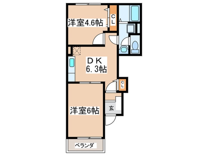 間取り図 グリ－ンフォレストＡ