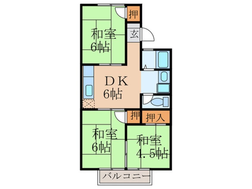 間取図 グランディール行橋 Ａ