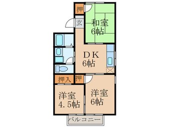 間取図 グランディール行橋 Ａ