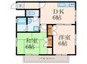 ロ－ジュマン黄金 2DKの間取り
