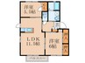 サンフラワ－ハイツＡ棟 2LDKの間取り