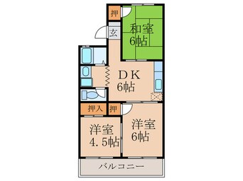 間取図 グランディール行橋 Ｃ