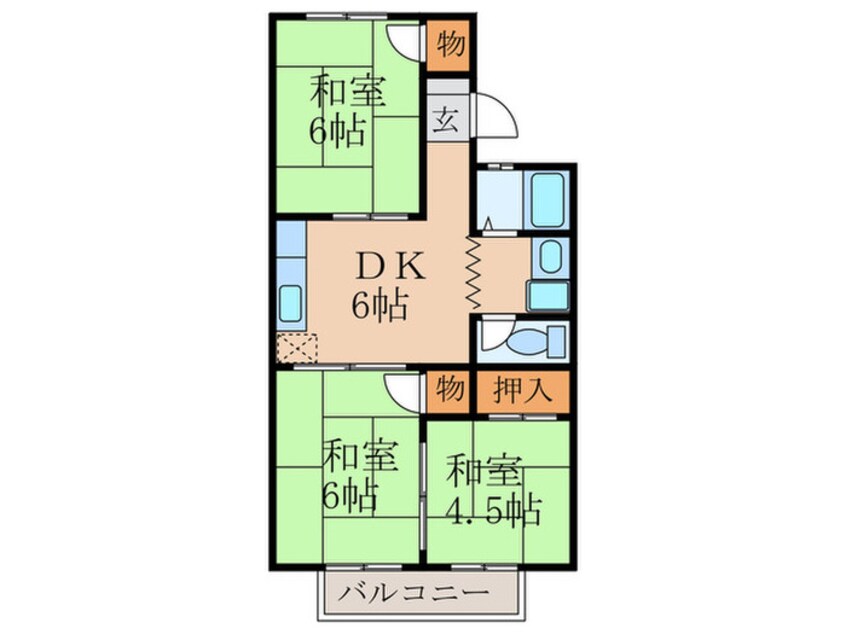 間取図 グランディール行橋 Ｃ