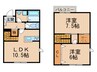 ＩＮＴＩ到津 2LDKの間取り
