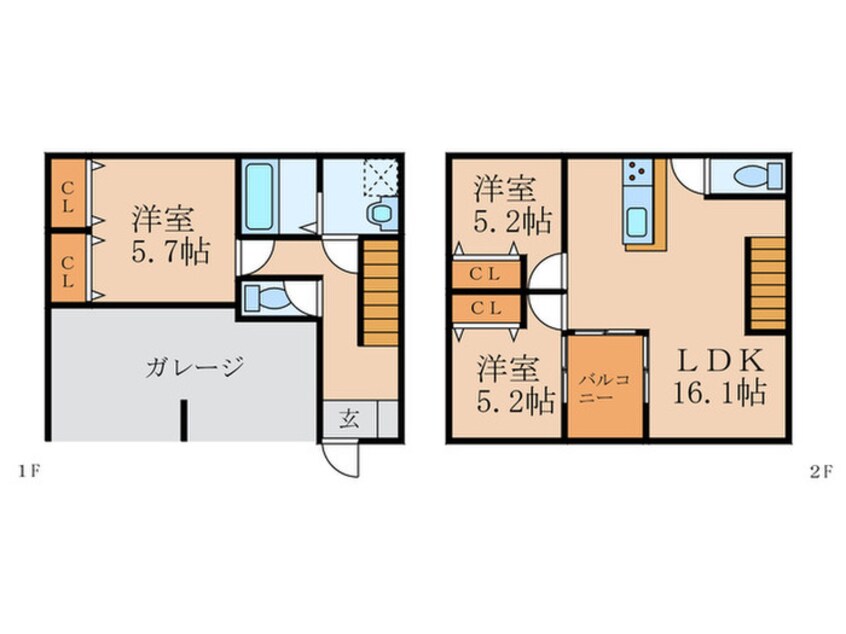 間取図 ブルーマリヌA棟