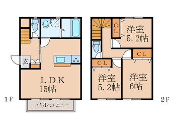 間取図 ブルーマリヌE棟