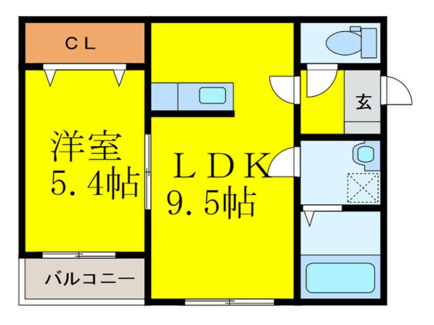 間取図 メゾンクレール博多南