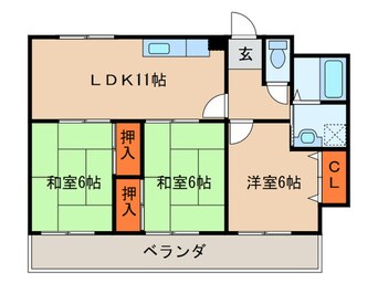 間取図 サンホ－プ笹原Ⅱ