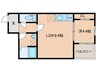 ポラリス箱崎VISTA 1LDKの間取り