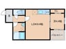ポラリス箱崎VISTA 1LDKの間取り
