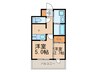 ｴﾝｸﾚｽﾄ博多駅前ＡＲＴ（1401） 2Kの間取り