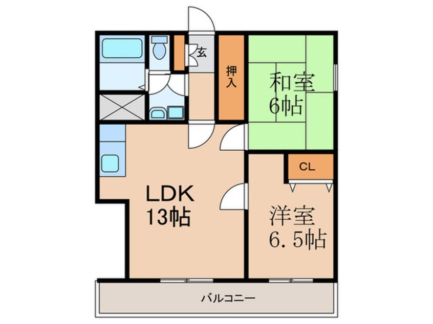 間取図 ル－セント白木原