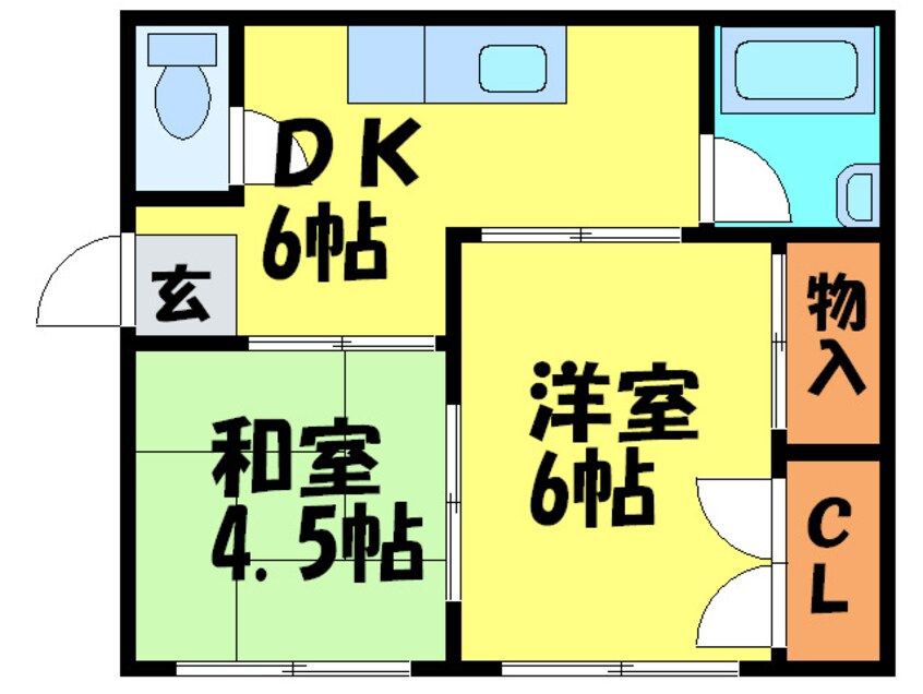 間取図 コーポ平和