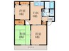 ディアヒルズ南小倉 3DKの間取り