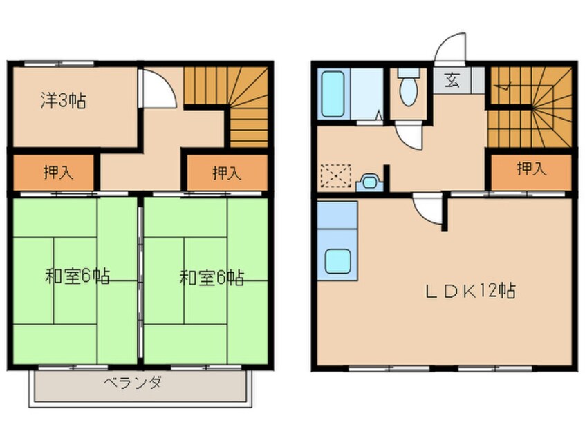 間取図 コスモハイツ川原