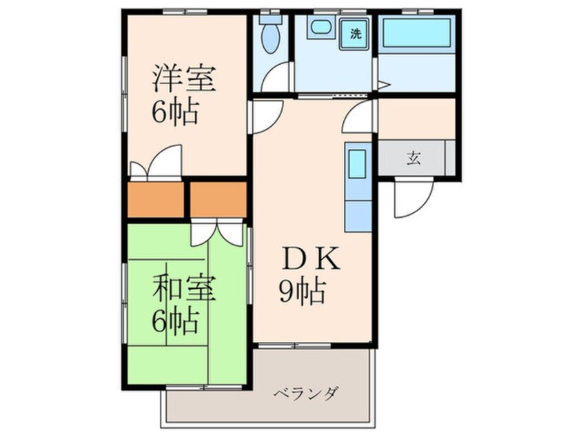 間取図 シティベール石田Ａ棟